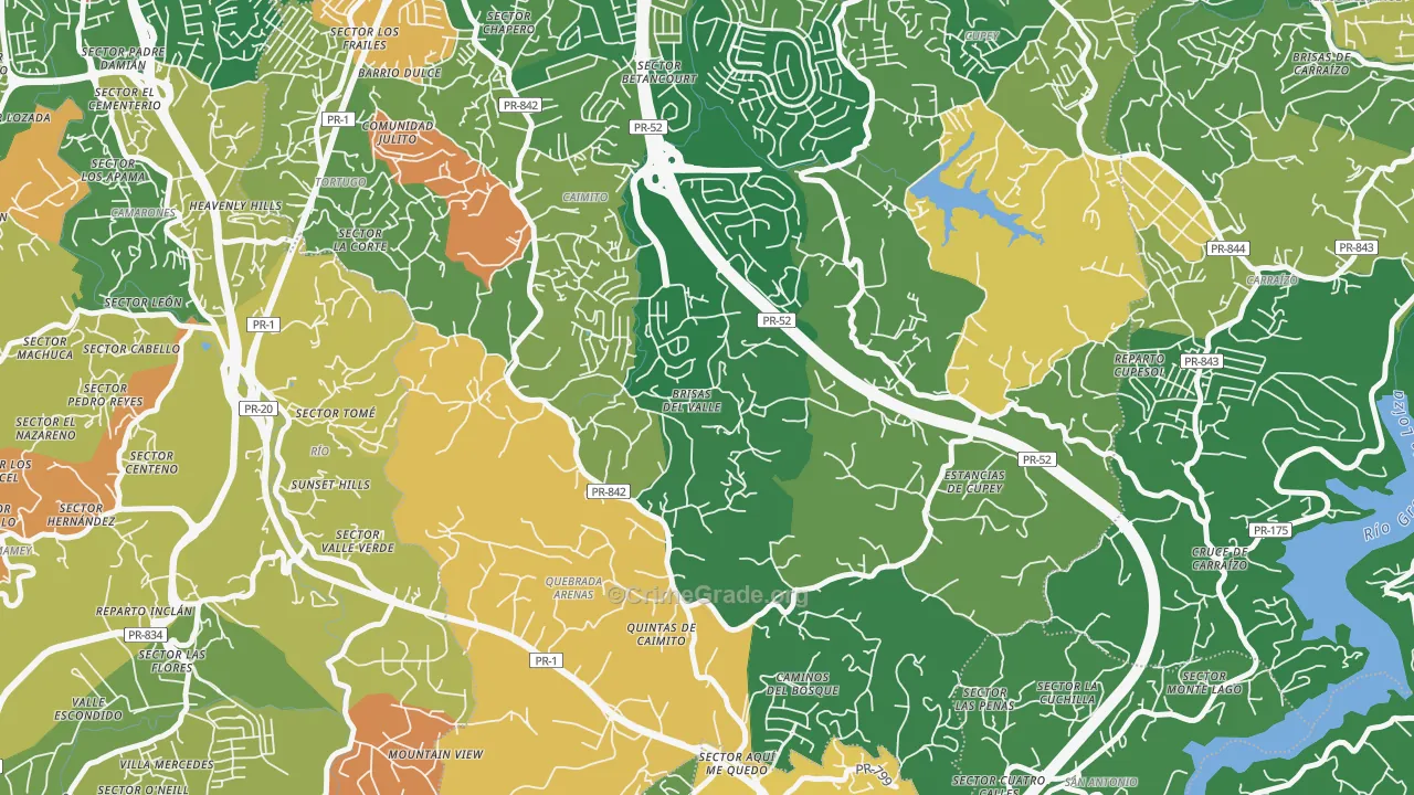 La Cumbre, PR Map of Assault Rates
