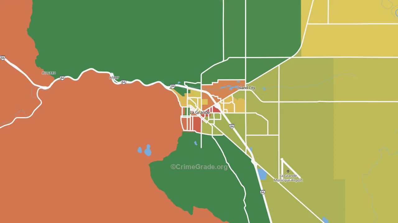 La Grande, OR Map of Assault Rates