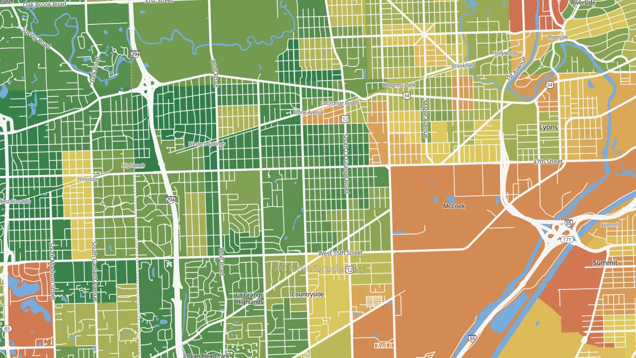La Grange, IL Map of Assault Rates