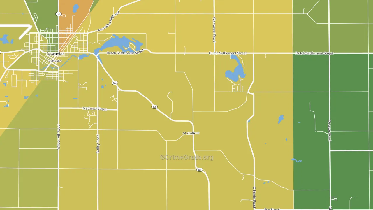 La Grange, MI Map of Assault Rates