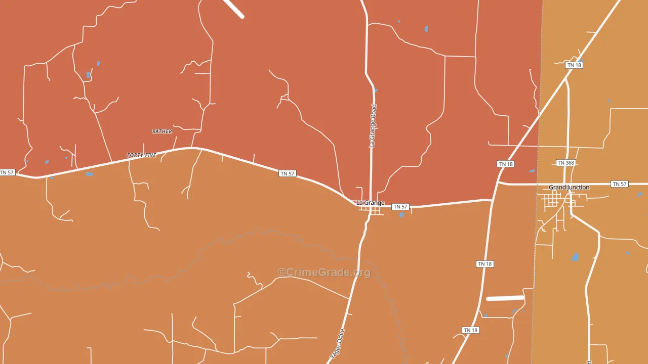 La Grange, TN Map of Assault Rates