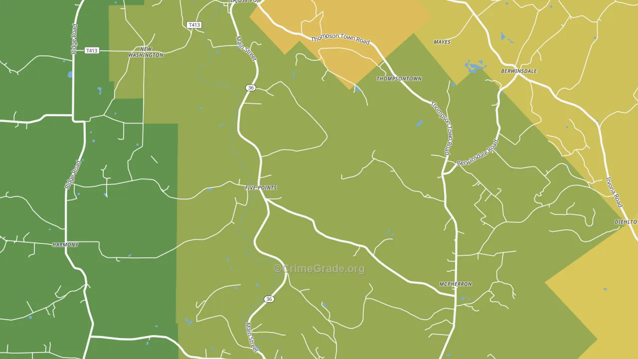 La Jose, PA Map of Assault Rates