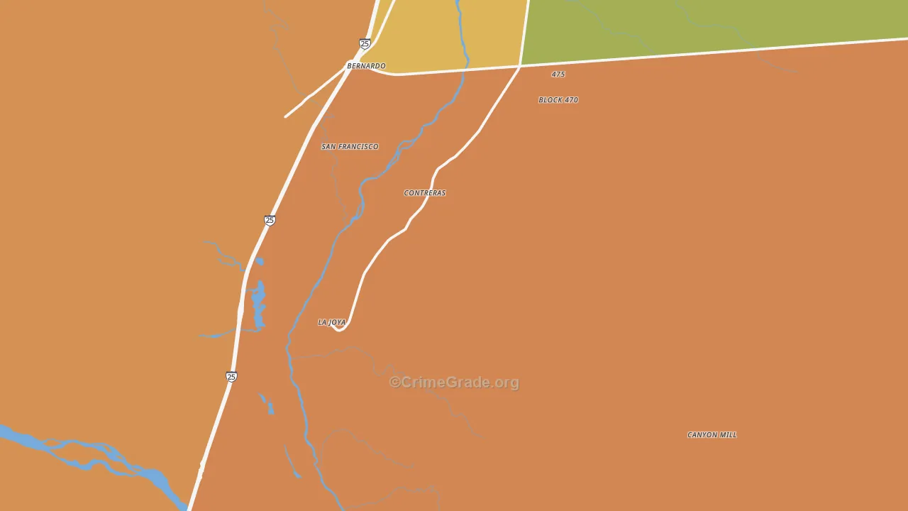 La Joya, NM Map of Assault Rates