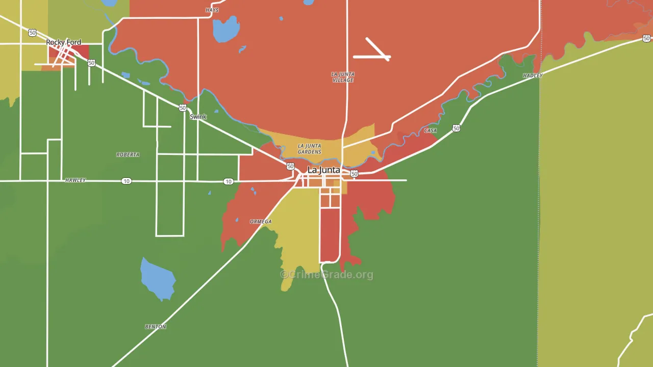 La Junta, CO Map of Assault Rates