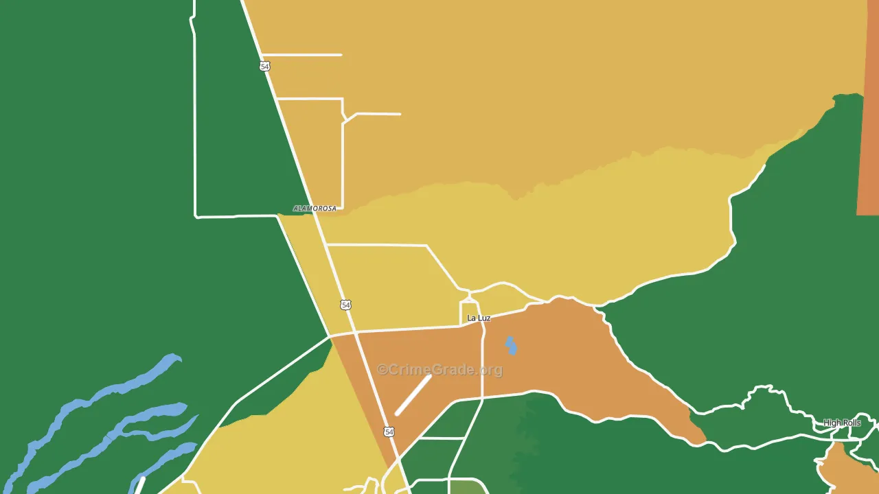 La Luz, NM Map of Assault Rates
