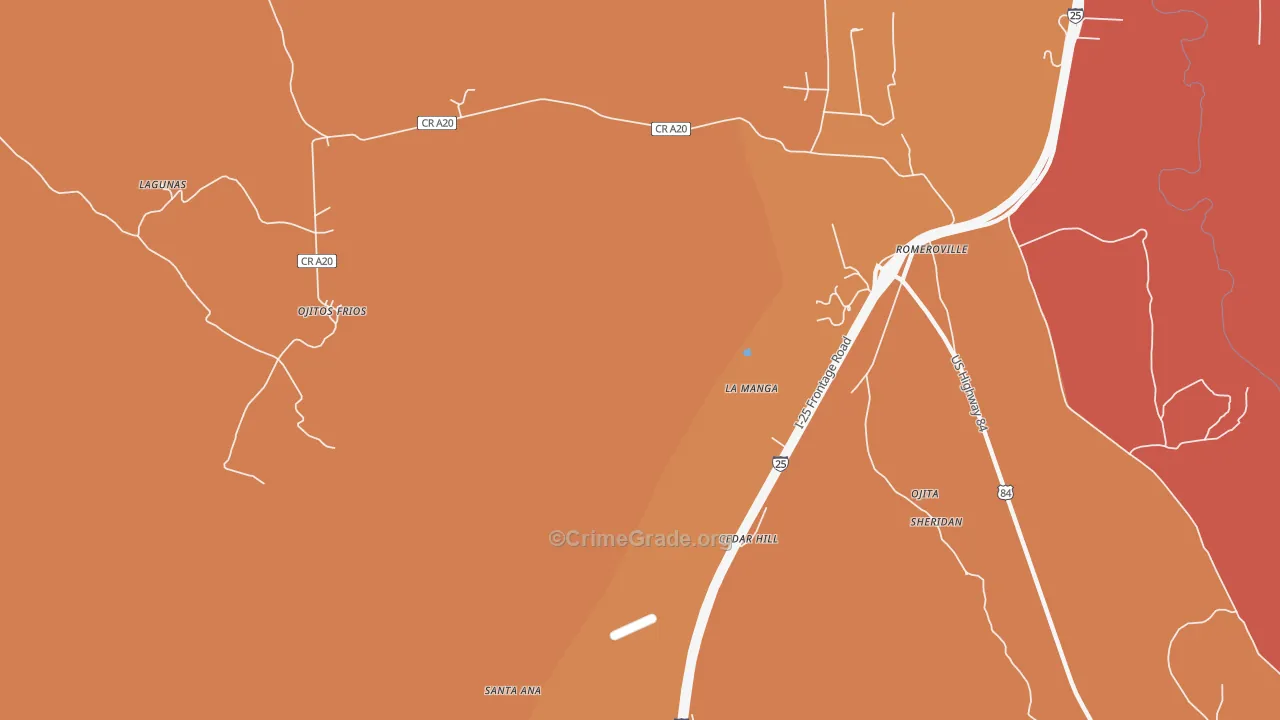 La Manga, NM Map of Assault Rates