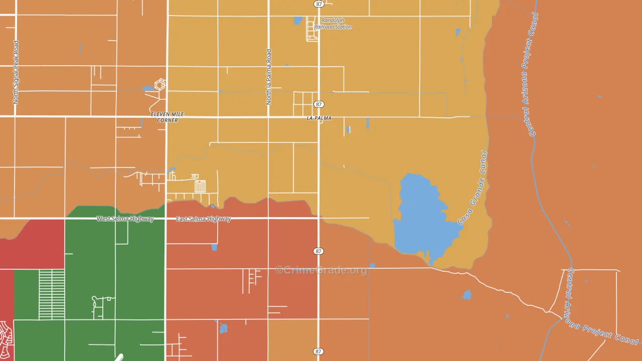 La Palma, AZ Map of Assault Rates
