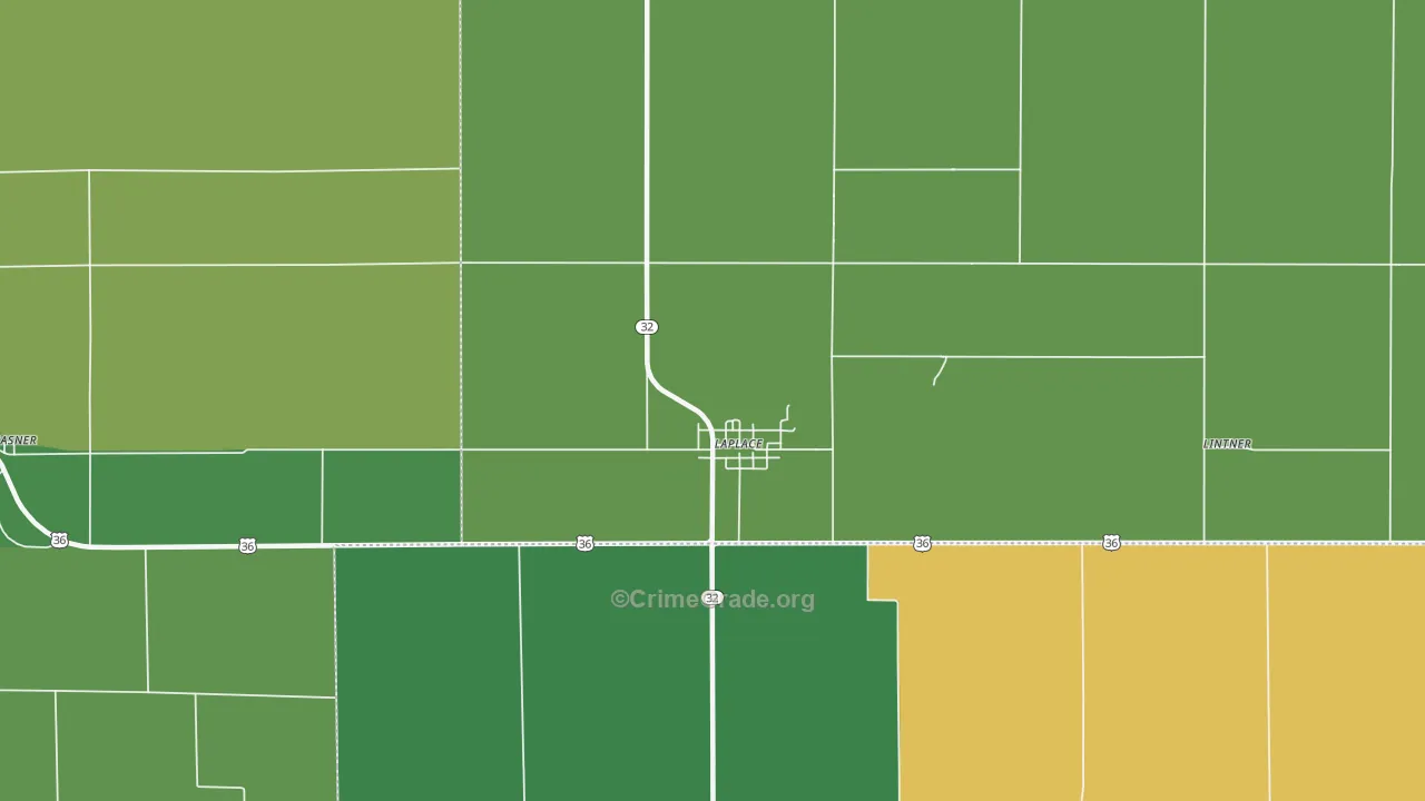 La Place, IL Map of Assault Rates