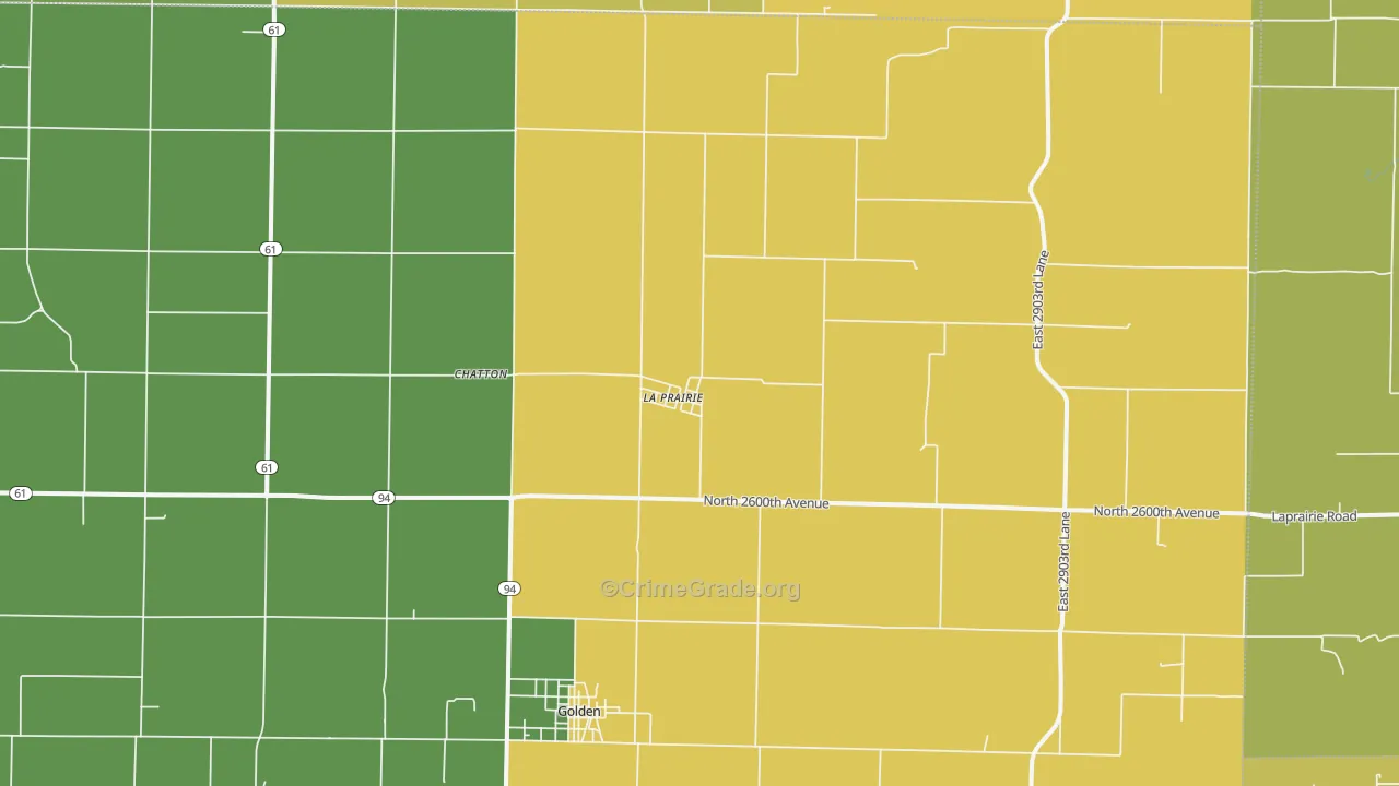 La Prairie, IL Map of Assault Rates