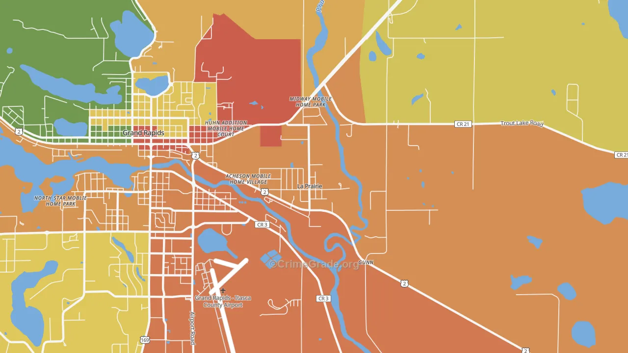 La Prairie, MN Map of Assault Rates