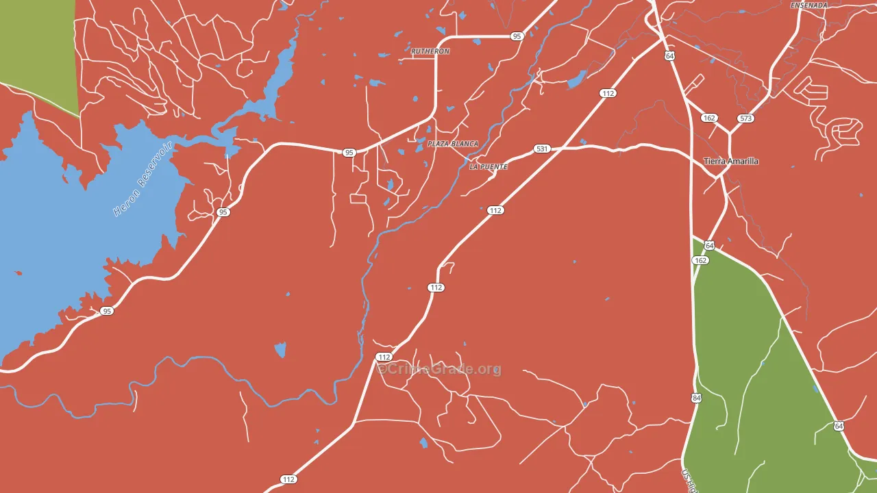 La Puente, NM Map of Assault Rates