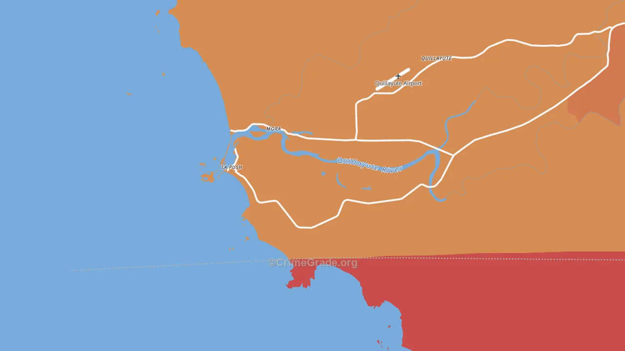 La Push, WA Map of Assault Rates
