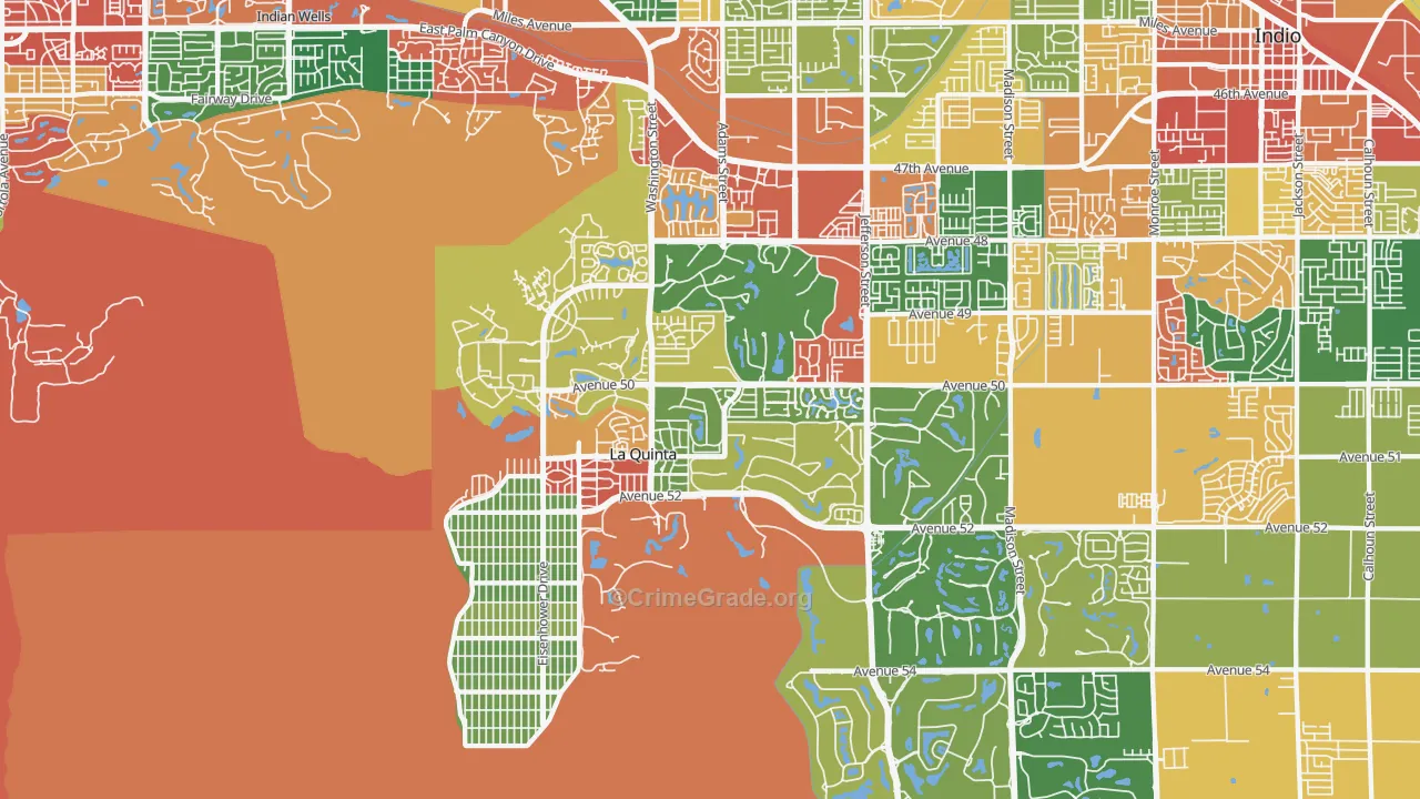 La Quinta, CA Map of Assault Rates