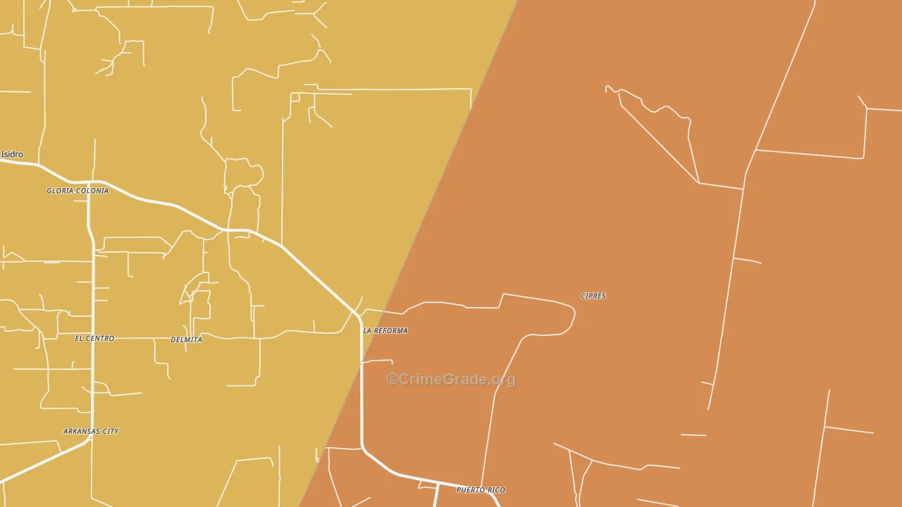 La Reforma, TX Map of Assault Rates
