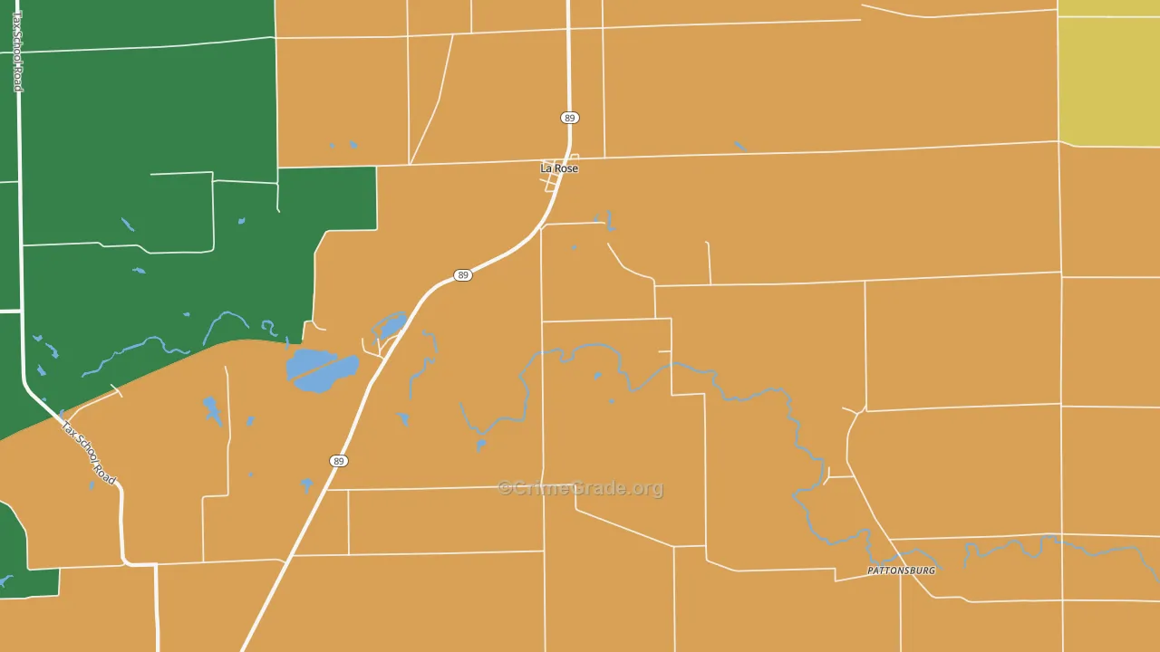 La Rose, IL Map of Assault Rates