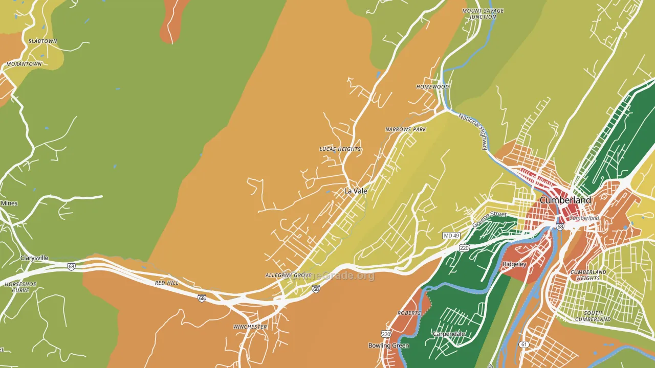 La Vale, MD Map of Assault Rates