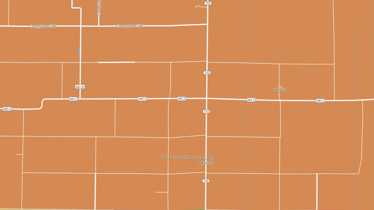 La Valle, MO Map of Assault Rates