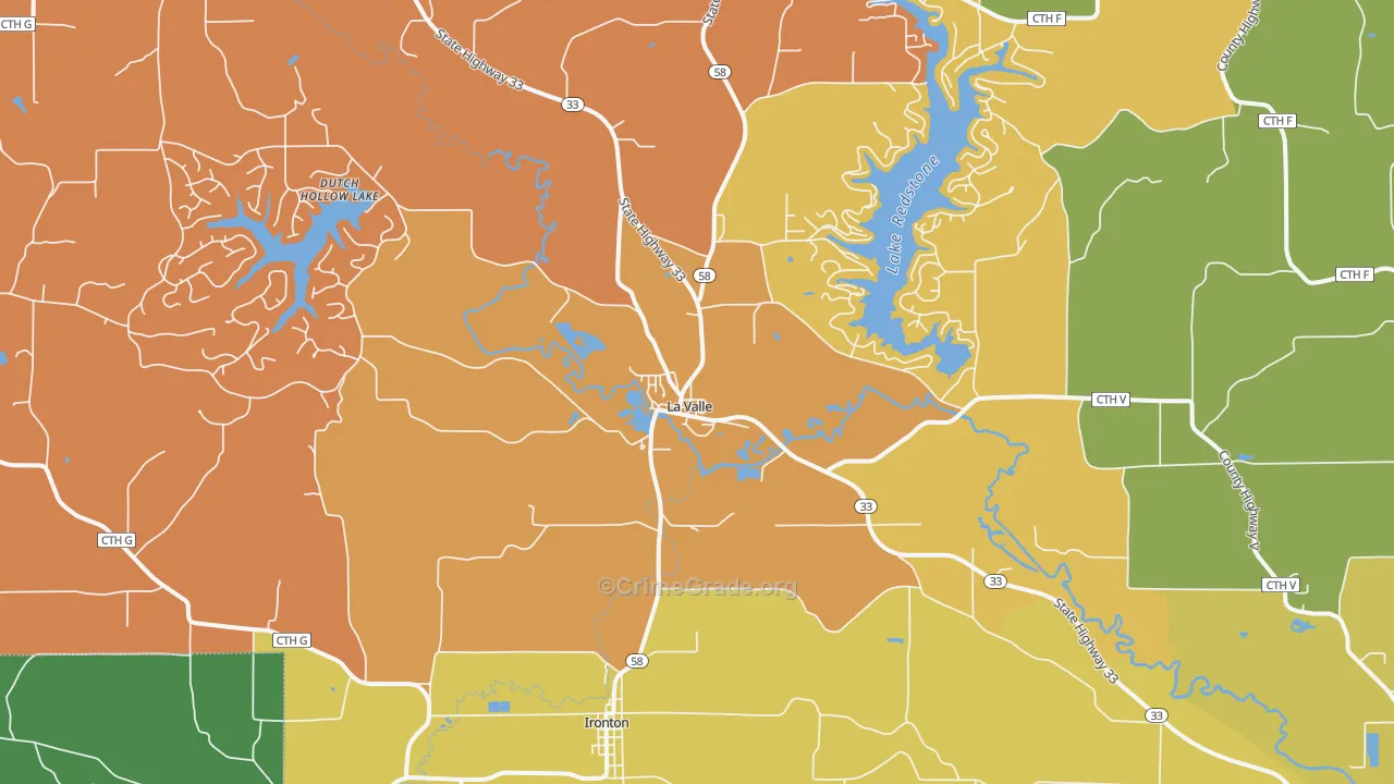 La Valle, WI Map of Assault Rates