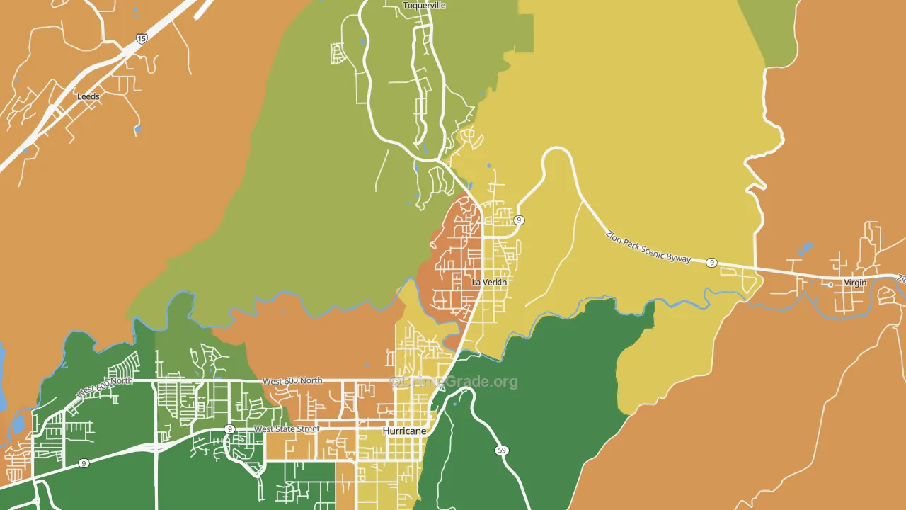 La Verkin, UT Map of Assault Rates