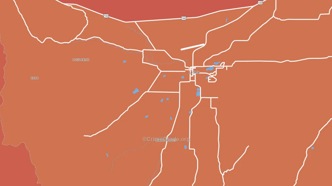La Veta, CO Map of Assault Rates