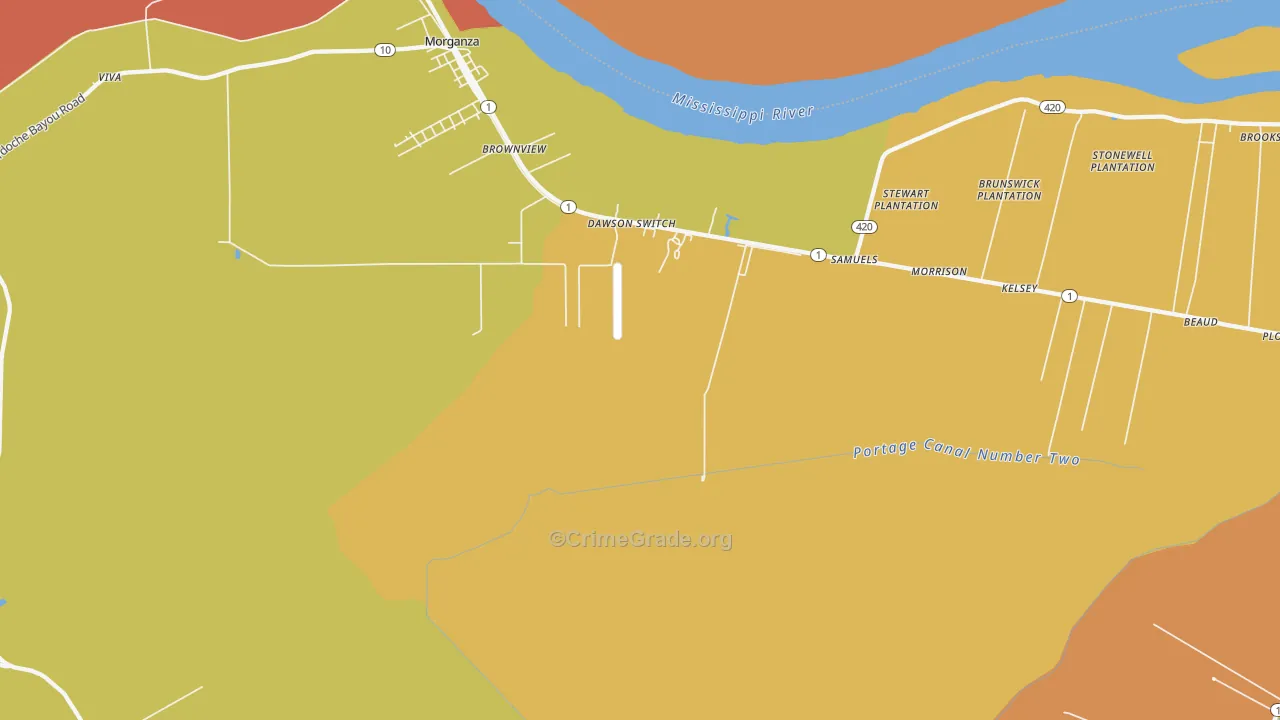 Labarre, LA Map of Assault Rates
