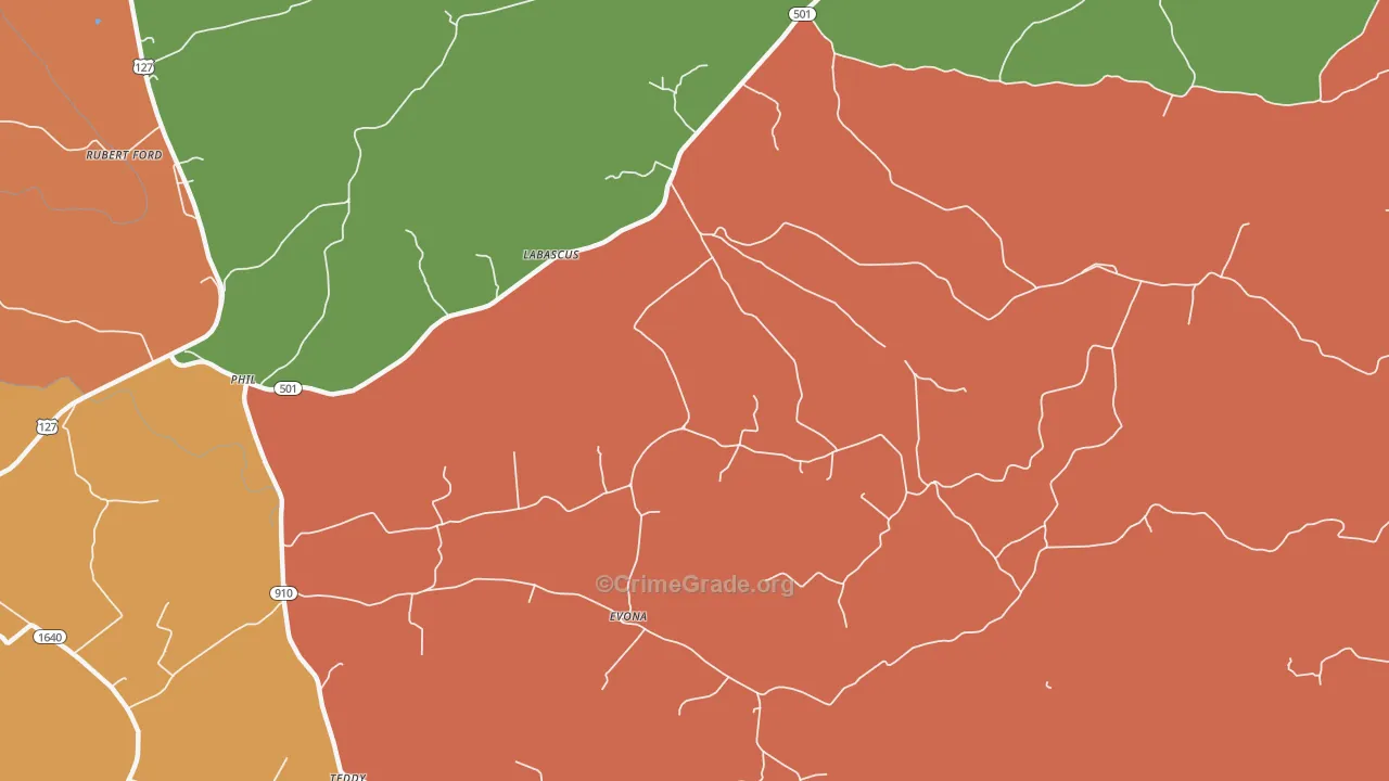 Labascus, KY Map of Assault Rates