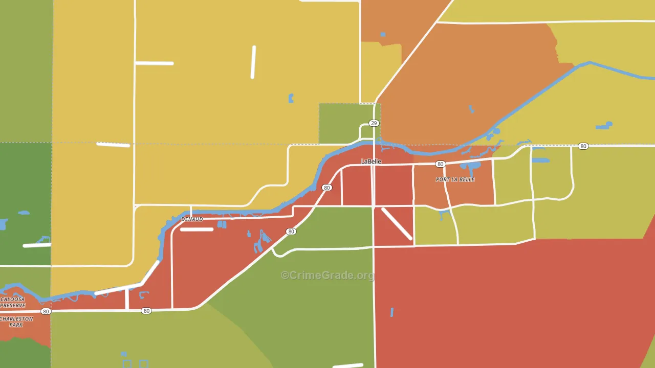Labelle, FL Map of Assault Rates