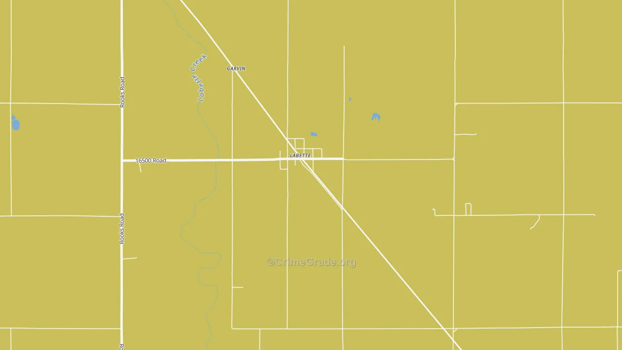 Labette, KS Map of Assault Rates