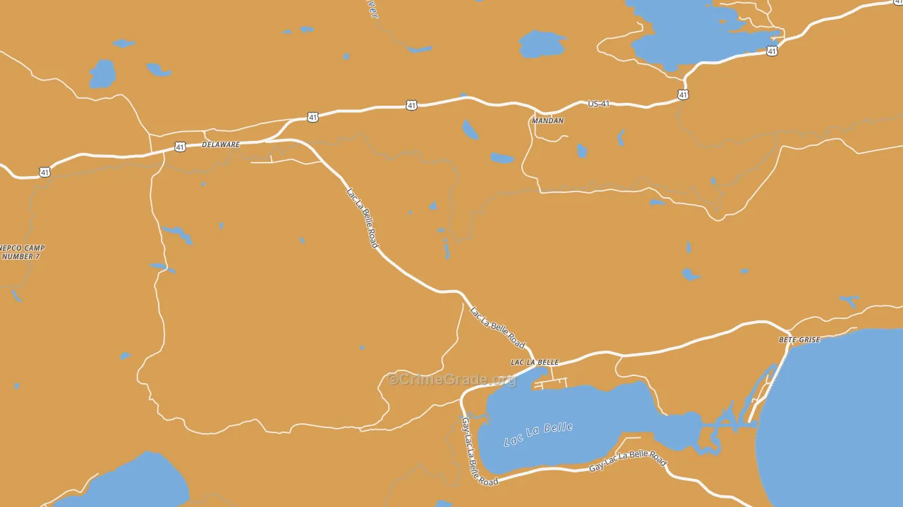 Lac La Belle, MI Map of Assault Rates