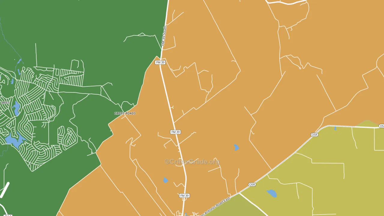 Laceola, TX Map of Assault Rates