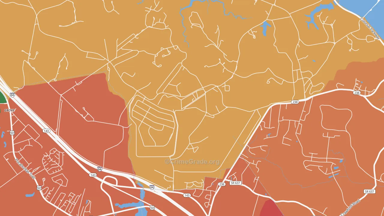 Lackey, VA Map of Assault Rates