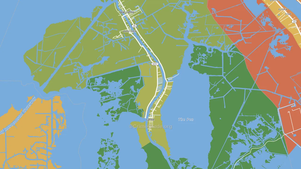 Lafitte, LA Map of Assault Rates