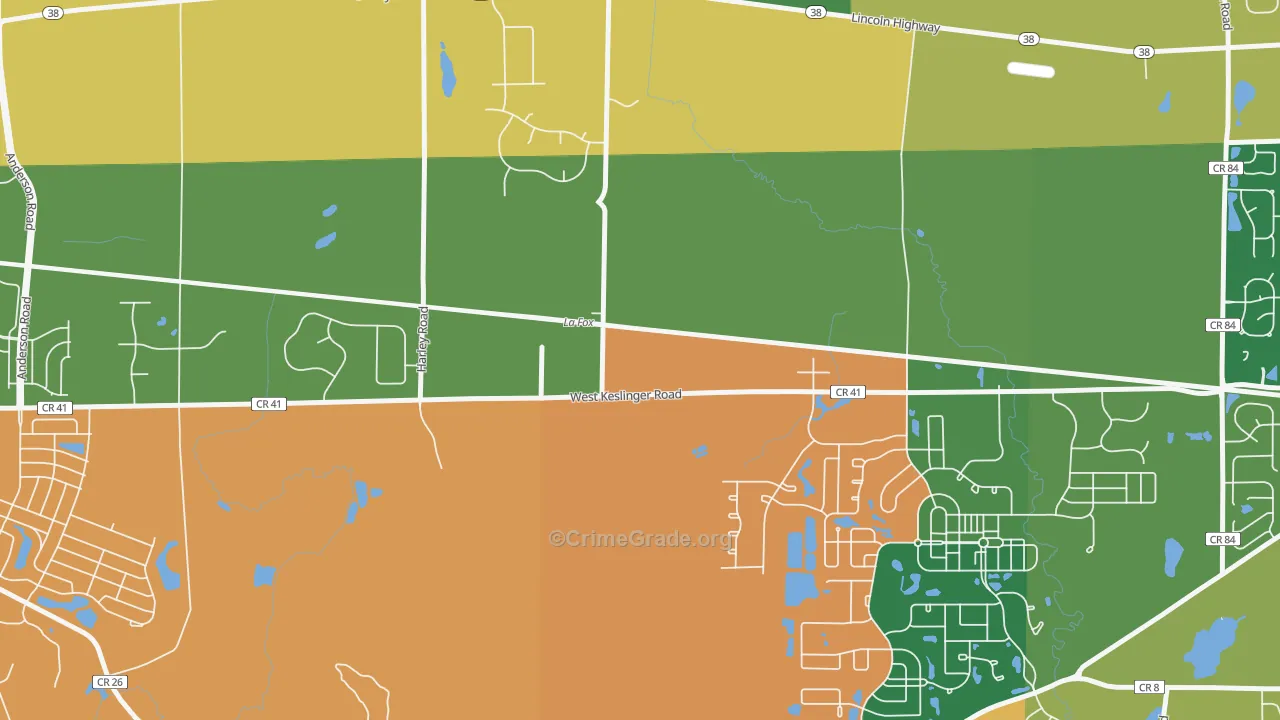 Lafox, IL Map of Assault Rates