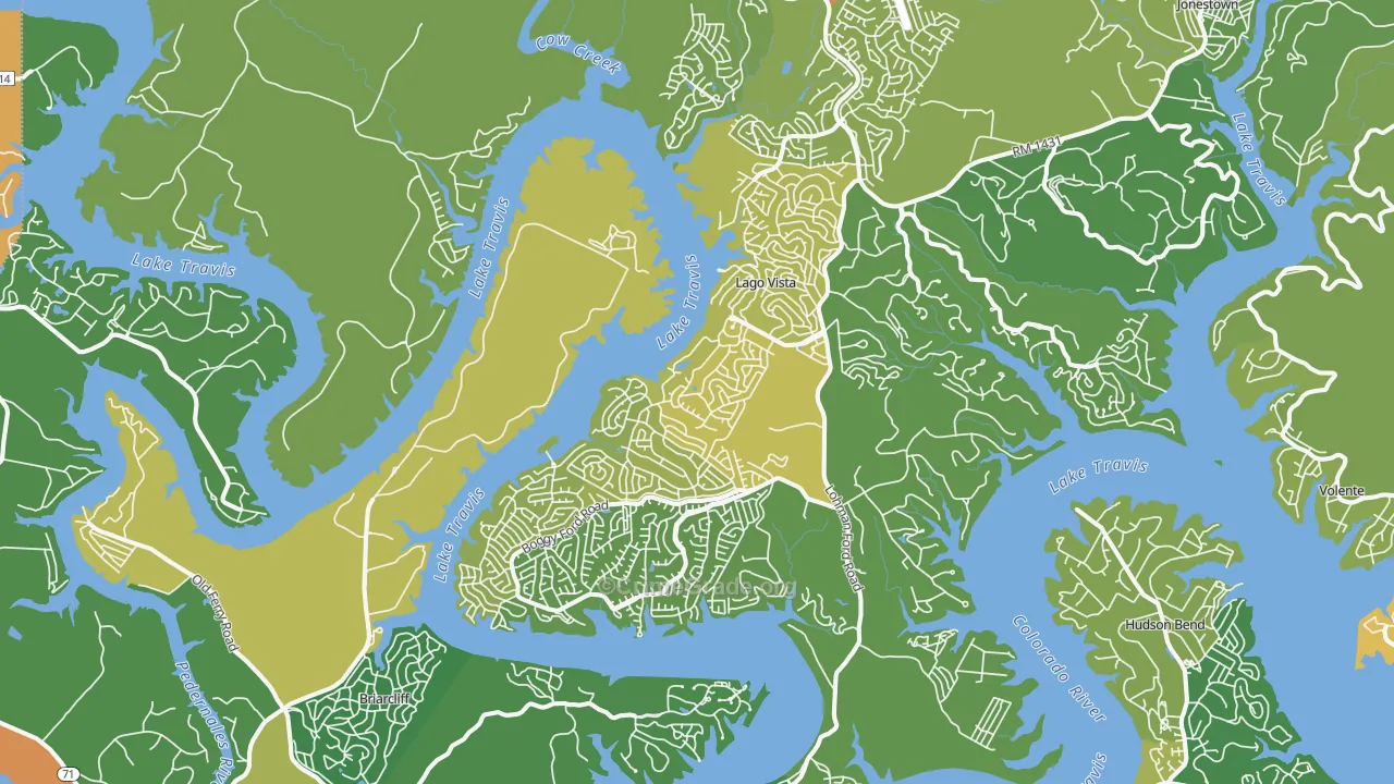Lago Vista, TX Map of Assault Rates