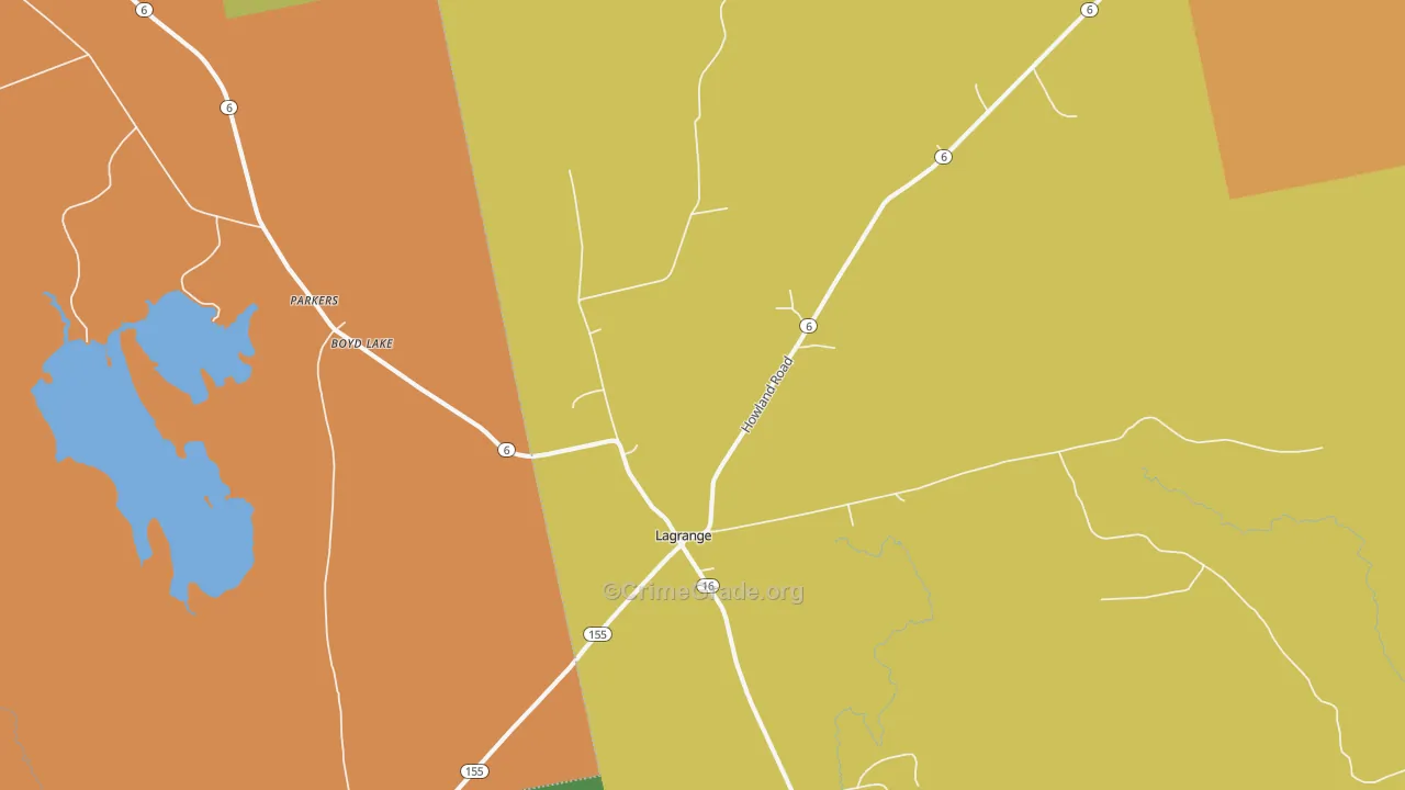 Lagrange, ME Map of Assault Rates