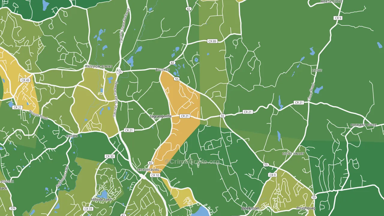 Lagrangeville, NY Map of Assault Rates