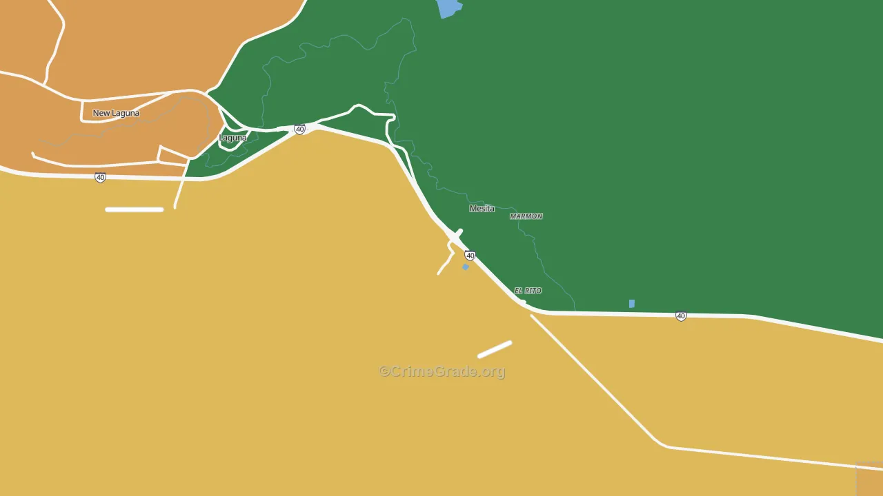 Laguna, NM Map of Assault Rates