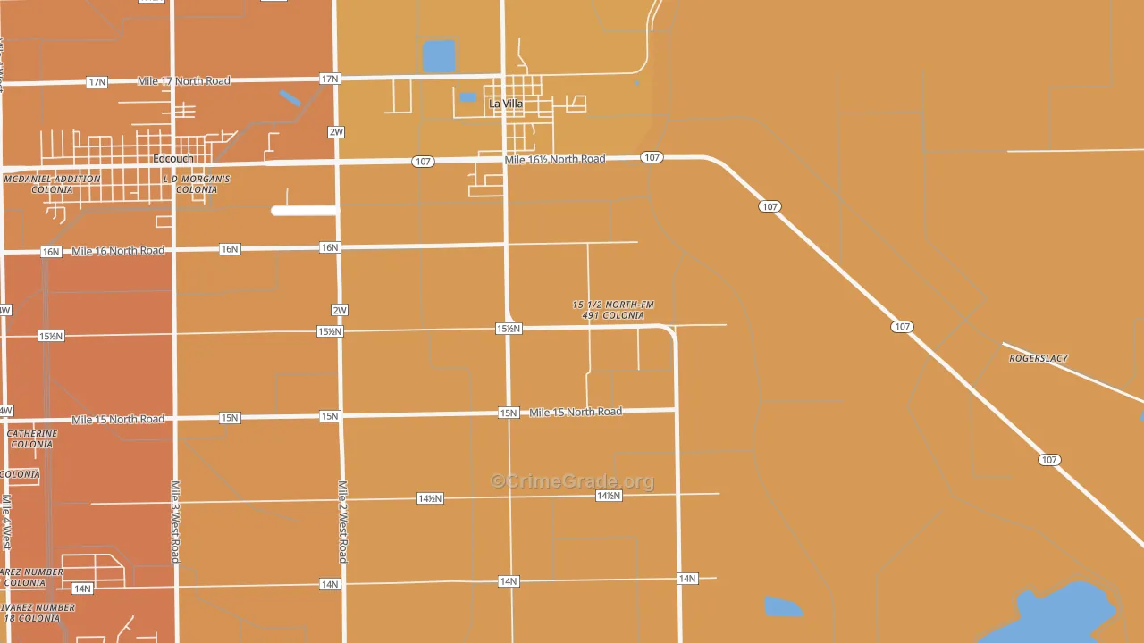 Laguna Seca, TX Map of Assault Rates
