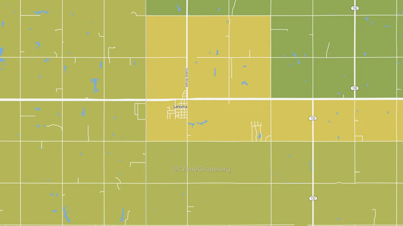 Lahoma, OK Map of Assault Rates