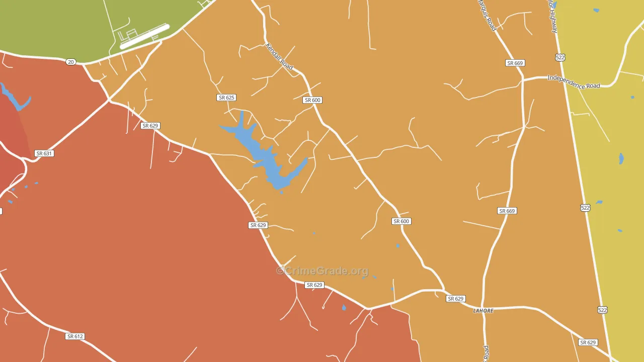 Lahore, VA Map of Assault Rates