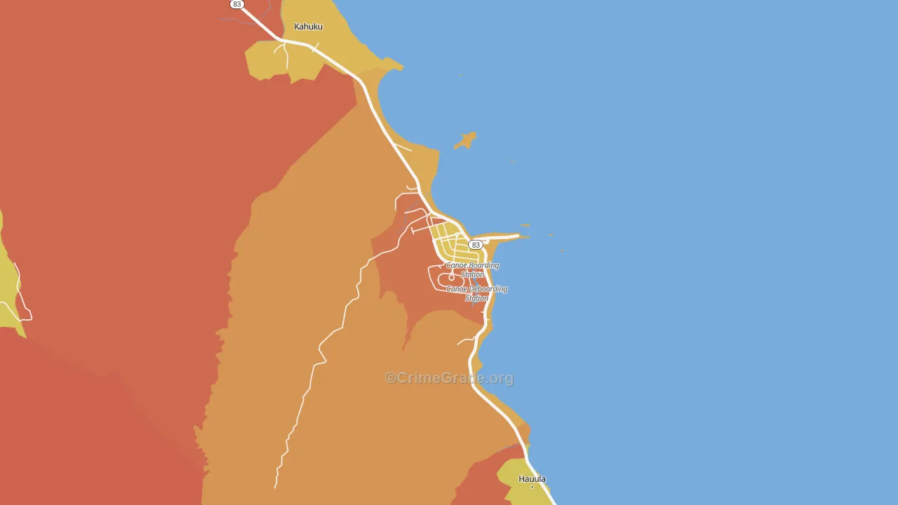 Laie, HI Map of Assault Rates