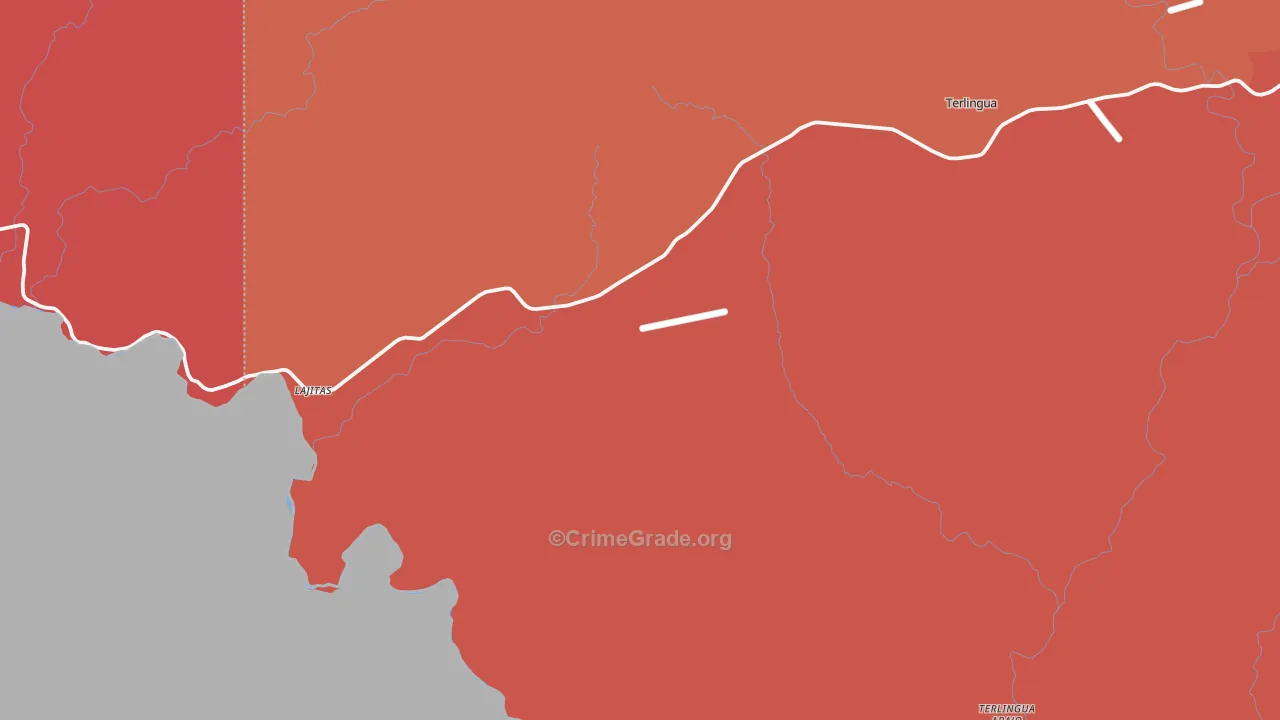 Lajitas, TX Map of Assault Rates