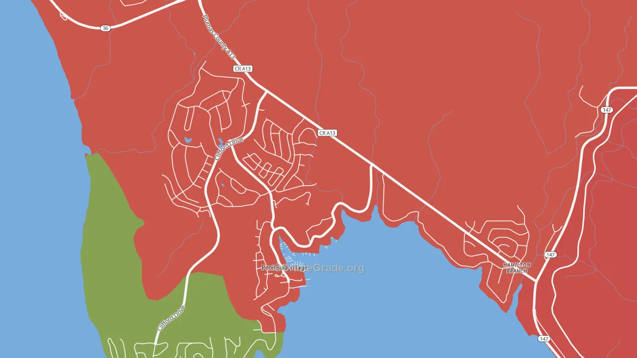 Lake Almanor, CA Map of Assault Rates
