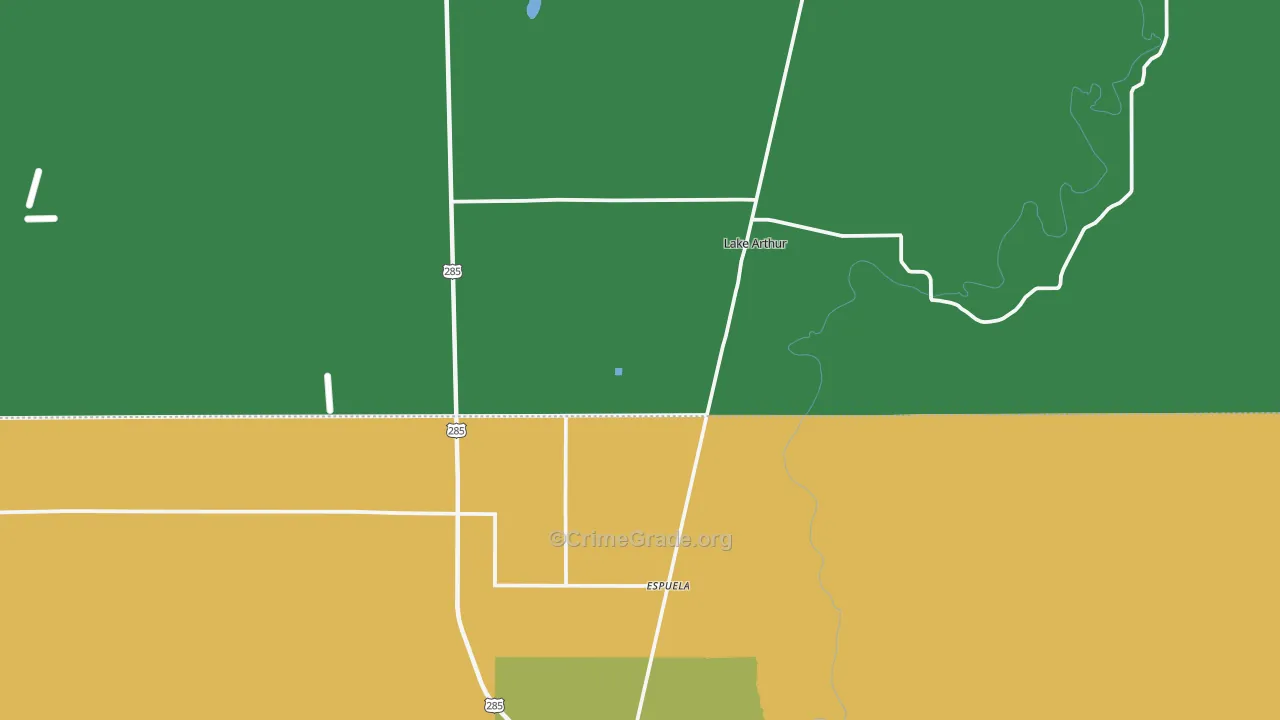 Lake Arthur, NM Map of Assault Rates