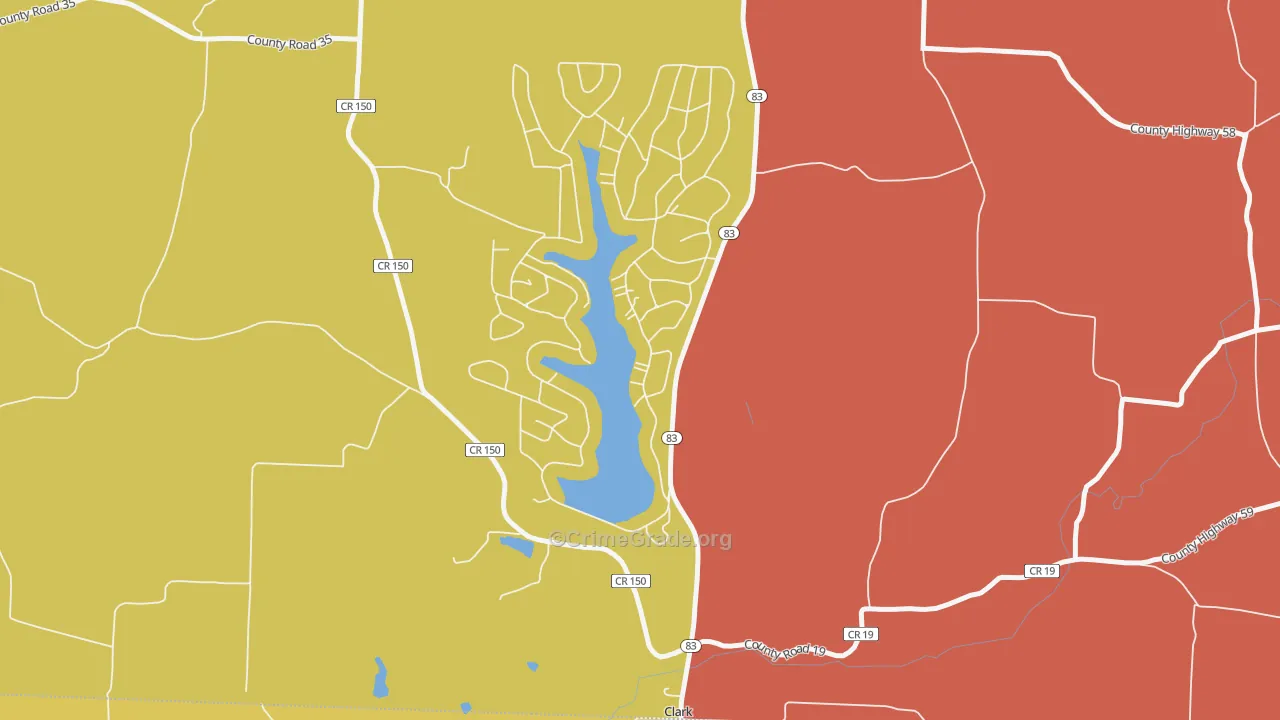 Lake Buckhorn, OH Map of Assault Rates