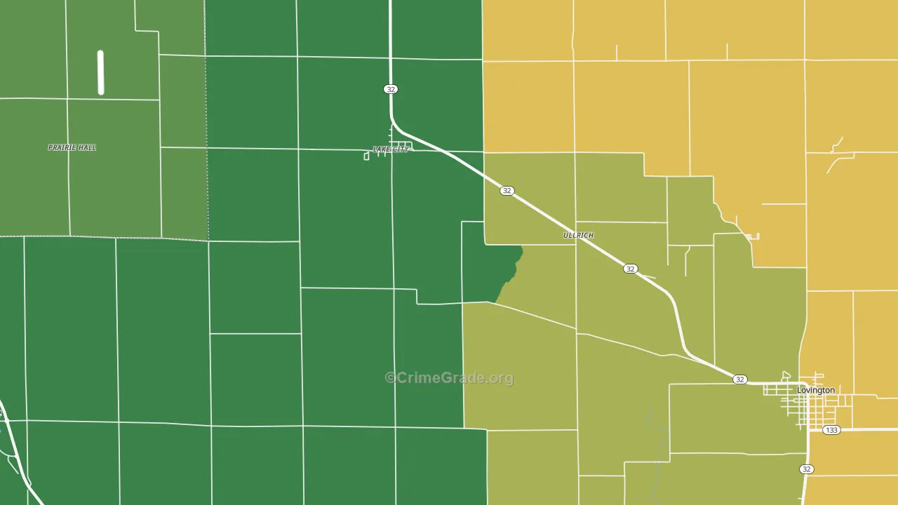 Lake City, IL Map of Assault Rates