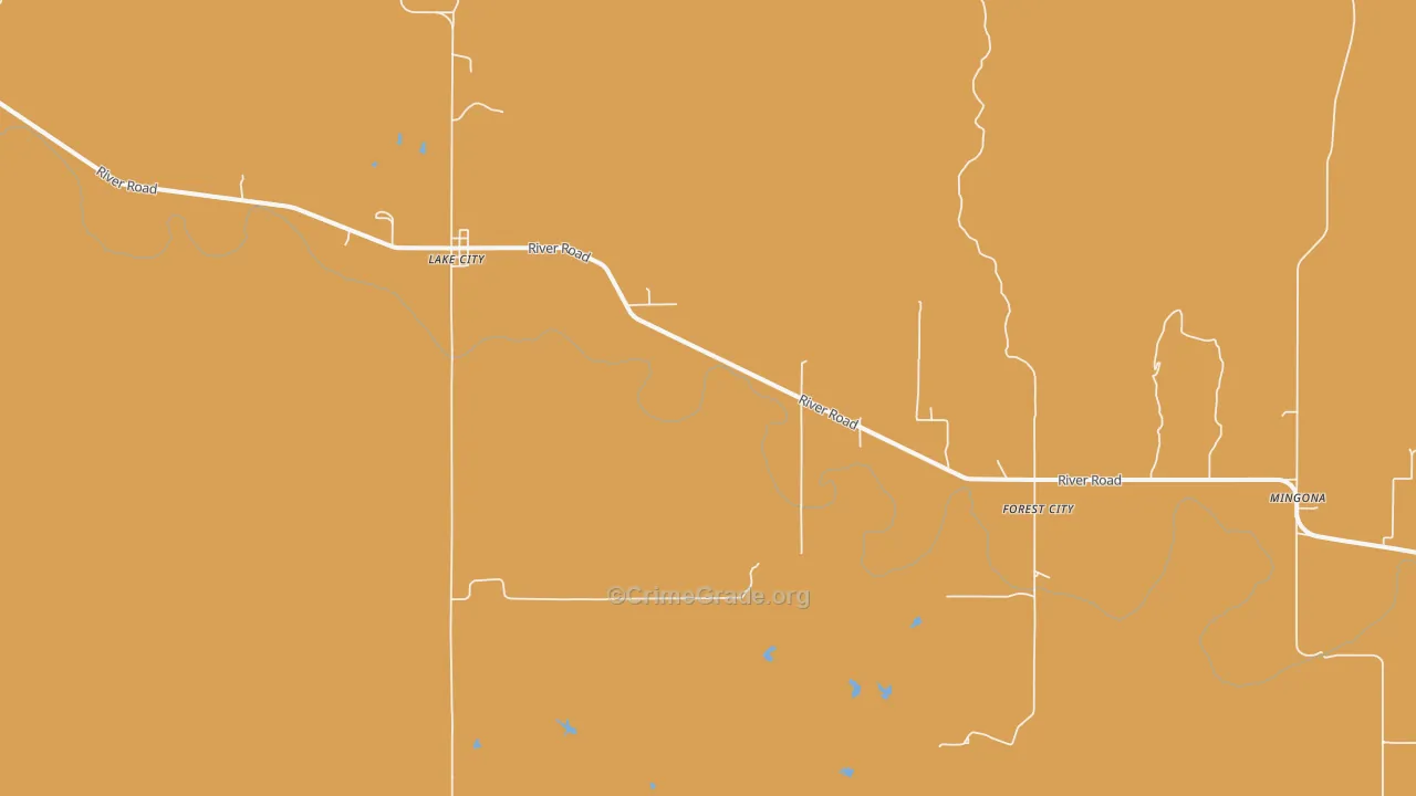 Lake City, KS Map of Assault Rates