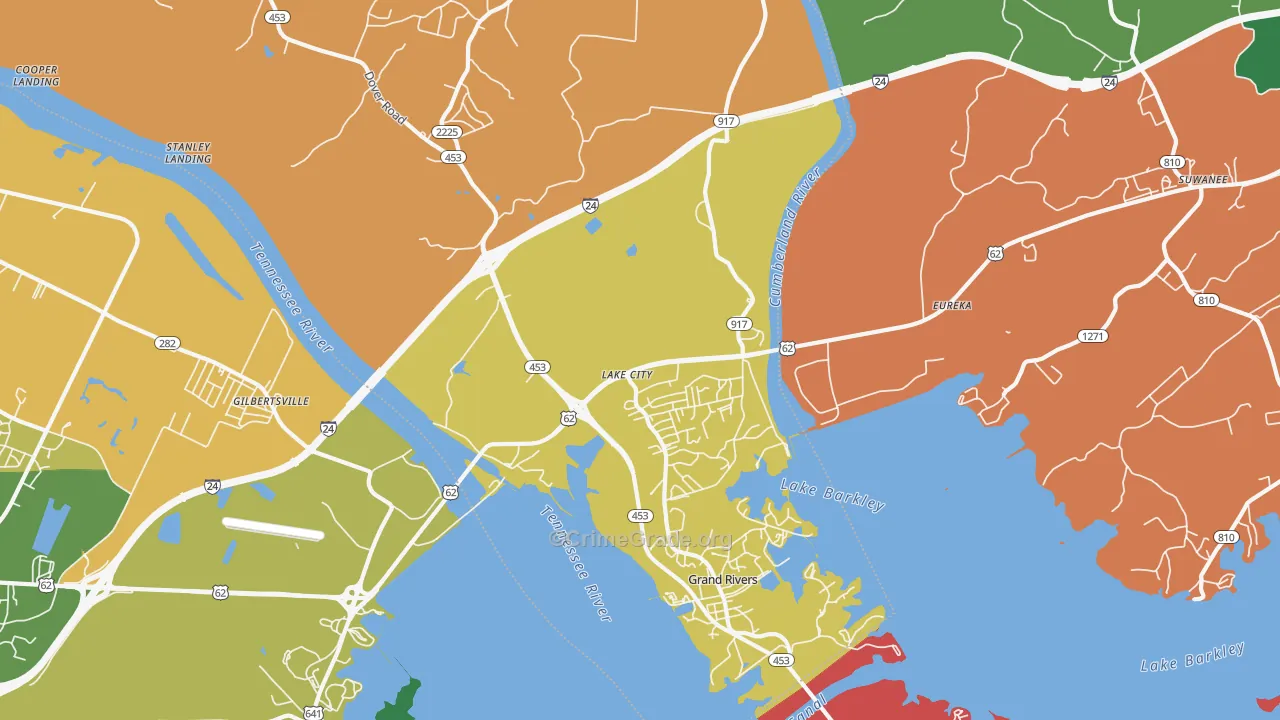 Lake City, KY Map of Assault Rates
