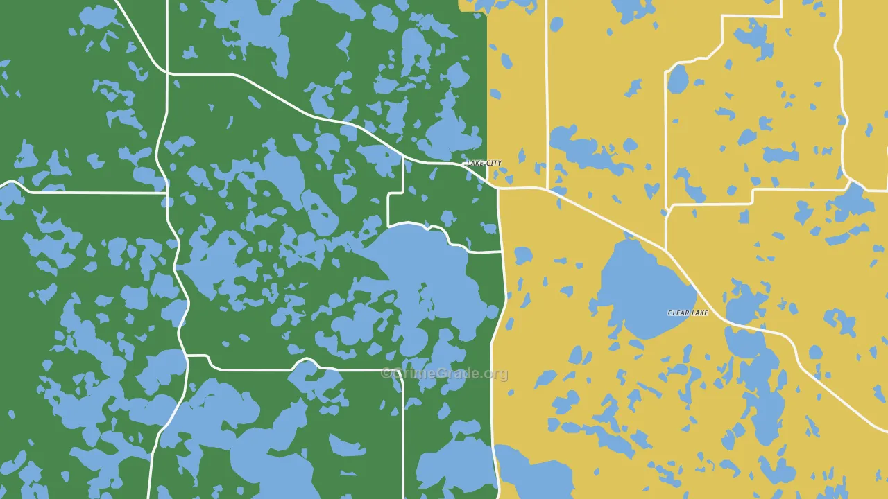 Lake City, SD Map of Assault Rates