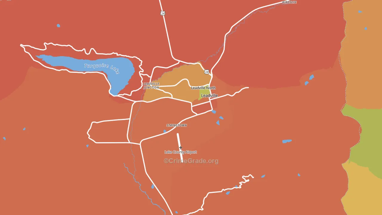 Lake County, CO Map of Assault Rates